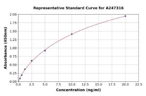 Representative standard curve for Human NOSTRIN ELISA kit (A247316)