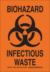 Biohazard infectious waste sign