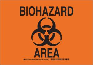 Biohazard area sign