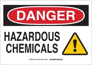 Brady® chemical, biohazard, and hazardous material signs: hazardous chemicals