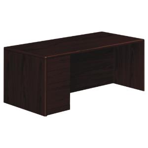 HON® 10700 Series Single Pedestal Desk with Full-Height Pedestal on Left, Essendant LLC MS