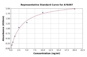 Representative standard curve for Human Estrogen Related Receptor gamma ELISA kit (A76497)