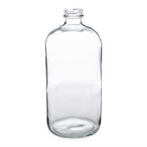 Clear Glass Boston Round Bottle