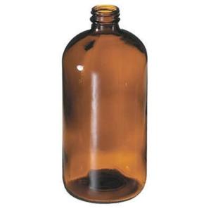 Amber Glass Boston Round Bottle