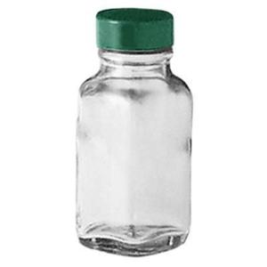 French Square Bottle with Green Thermoset F217 and PTFE Lined Cap