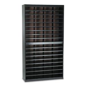 Organizer, safco steel/fiberboard E-Z stor sorter, black