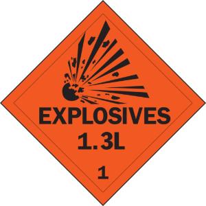 Brady® chemical, biohazard, and hazardous material D.O.T. Vehicle placards: explosive