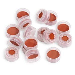 Snap cap with red silicone septa
