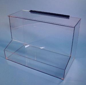 Bulk Safety Glasses and Earplug Dispensers with Front Tray, S-Curve