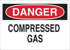Brady® chemical, biohazard, and hazardous material signs: compressed gas