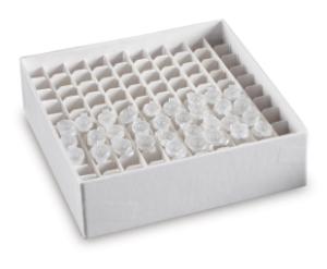 cardboard cryo freezer box 0.5 ml white