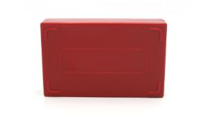 Microscope slide box 25-place foam red