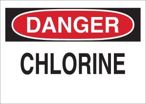 Brady® chemical, biohazard, and hazardous material signs: chlorine
