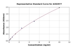 Representative standard curve for Human Slit3 ELISA kit (A302977)