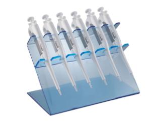 Pipette stand acrylic 6-place blue