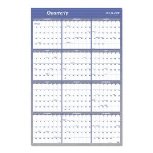 Visual Organizer® Write-On/Wipe-Off Reversible Dated Yearly Wall Planner