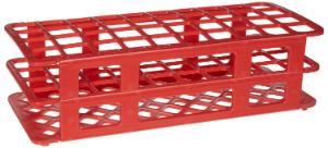Fold + snap tube rack 21 mm 40-place red