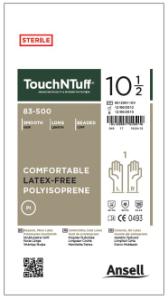 TouchNTuff® 83-500, Sterile Polyisoprene Gloves, Ansell
