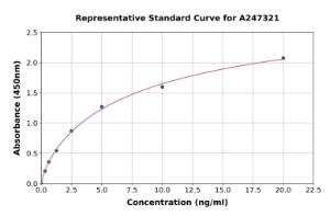 Representative standard curve for Human KRAS ELISA kit (A247321)