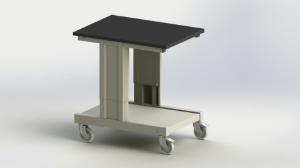Concept cart with phenolic top, light neutral