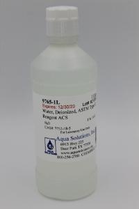 Water Deionized Reagent ACS Grade