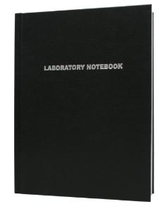 Laboratory notebook 100-page lined black