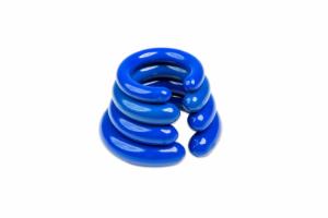 Vinyl-coated lead rings (c shape) blue
