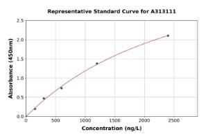 Representative standard curve for Human FAAH1 ELISA kit (A313111)