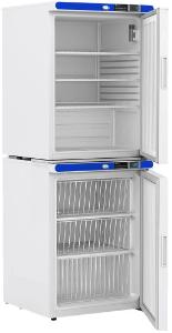 Undercounter hazardous freestanding refrigerator and freezer, interior view