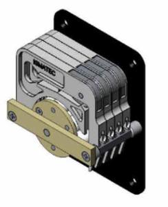 Masterflex® Ismatec® 4-channel cartridge pump head with stepper motor, panel mount