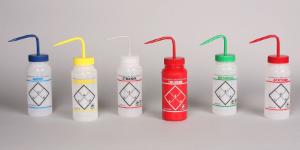 SP Bel-Art Wash Bottle, 2-Color, Safety-Labeled, Wide-Mouth, LDPE, Bel-Art Products, a part of SP