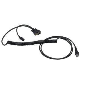 Coiled 8 RS232 Cable for code readers