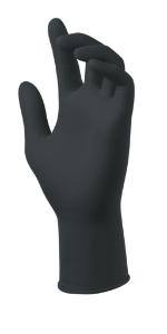 Extended cuff nitrile gloves, black