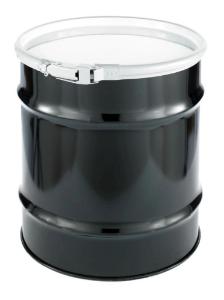 Drum 20 gal. steel black lever lock lid PL20