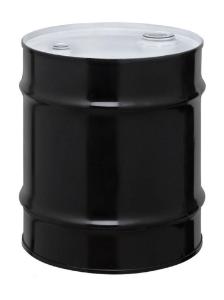 Drm 8 gal. steel black closed epxy bung PL45