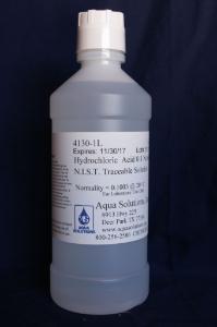 Hydrochloric acid 0.1 N in aqueous solution