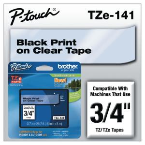 Brother® P-Touch® TZ/TZe Series Standard Adhesive Laminated Labeling Tape, Essendant