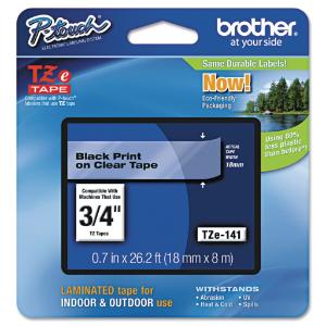 Brother® P-Touch® TZ/TZe Series Standard Adhesive Laminated Labeling Tape, Essendant