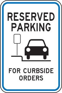 Parking sign - Reserved parking for curbside
