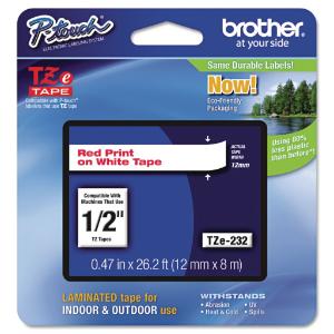 Brother® P-Touch® TZ/TZe Series Standard Adhesive Laminated Labeling Tape, Essendant