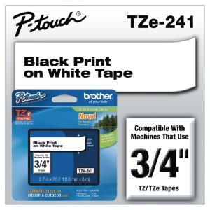 Brother® P-Touch® TZ/TZe Series Standard Adhesive Laminated Labeling Tape, Essendant