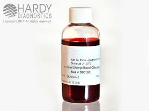 Hemostat Blood, Sheep, citrated, Hardy Diagnostics