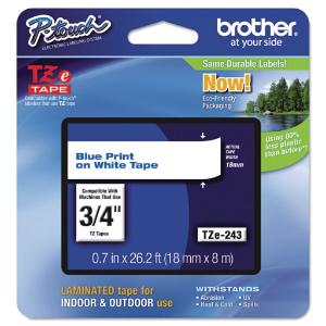 Brother® P-Touch® TZ/TZe Series Standard Adhesive Laminated Labeling Tape, Essendant