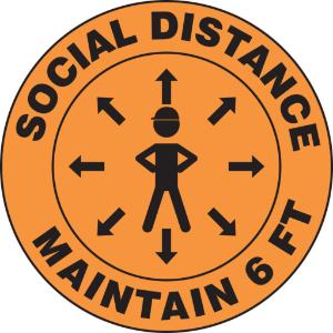 Hard hat label social distance