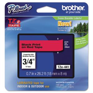 Brother® P-Touch® TZ/TZe Series Standard Adhesive Laminated Labeling Tape, Essendant