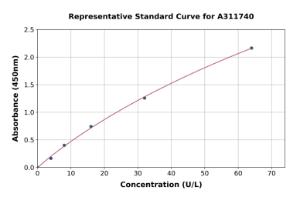 Representative standard curve for Mouse Renalase ELISA kit (A311740)