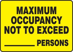 Sign - maximum occupancy