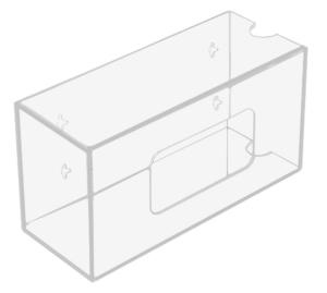 Side Load Glove Box Holders, Clear Acrylic, Mountable, TrippNT