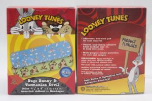 Looney Tunes™ Adhesive Bandages, Sterile, Bugs Bunny and Tazmanian Devil, 3/4" x 3"