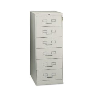 Tennsco Six-Drawer Multimedia/Card File Cabinet, Essendant LLC MS
